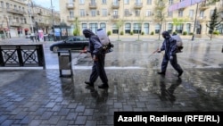 Bakıda dezinfeksiya tədbirləri.