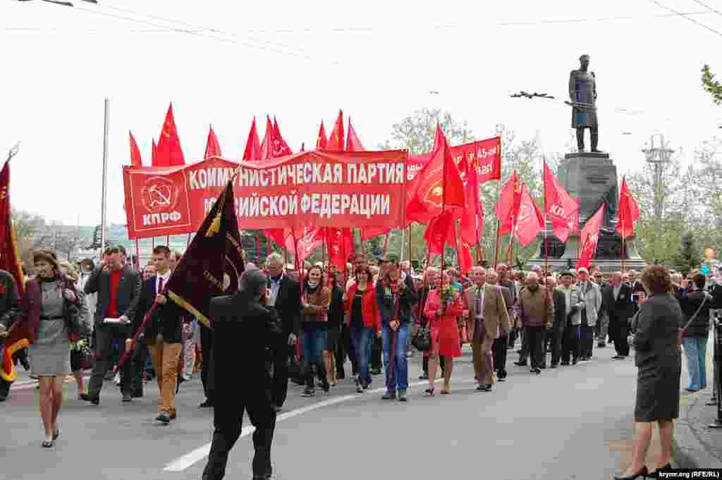 Первомайская праздничная демонстрация коммунистов в Севастополе, 1 мая 2014 года